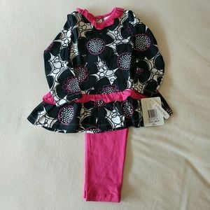 NWT 2T Ruffle Detail Top and Leggings